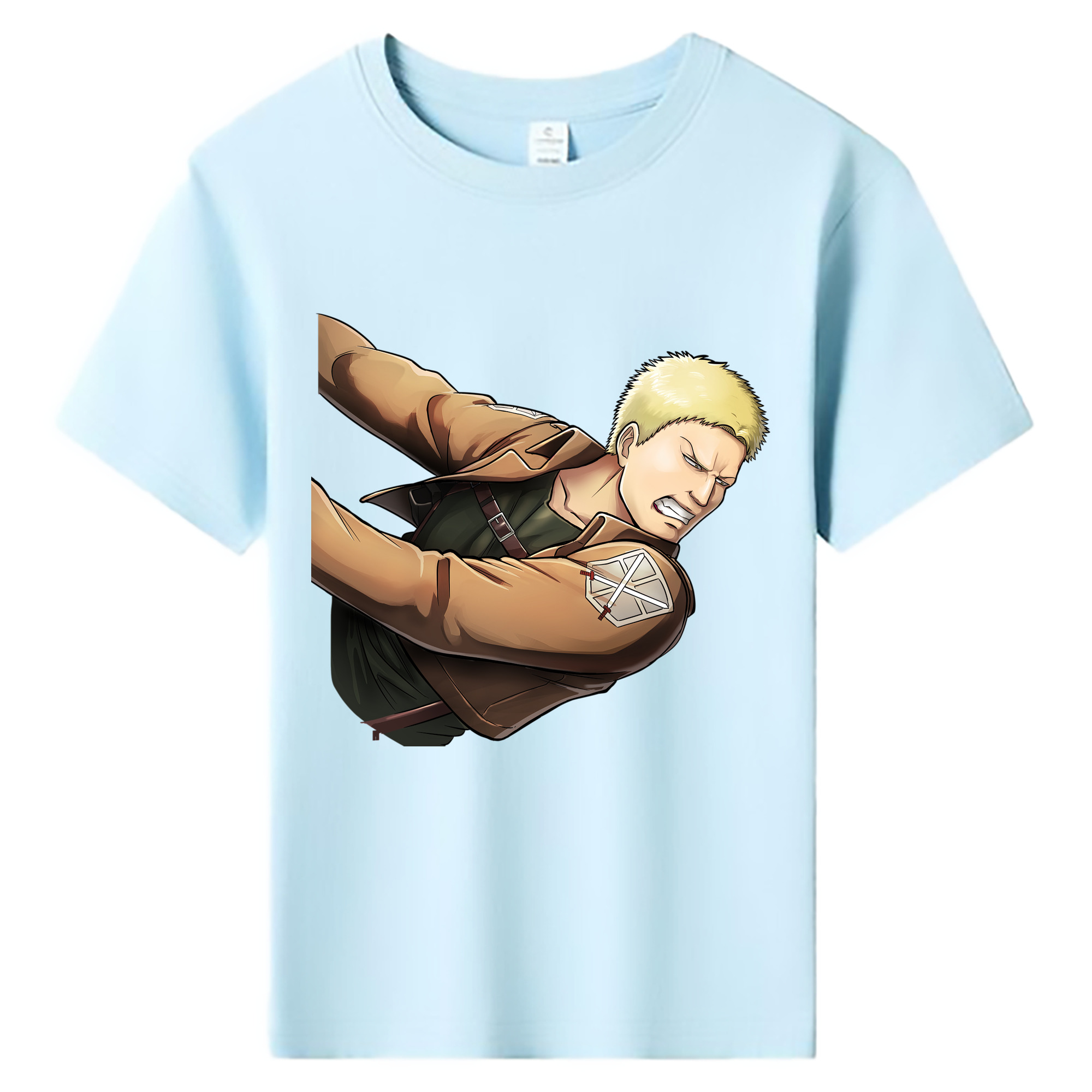 （画像用） 進撃の巨人 ライナー・ブラウン Attack on Titan Reiner Braun 綿100％キッズTシャツ（フロントプリント）